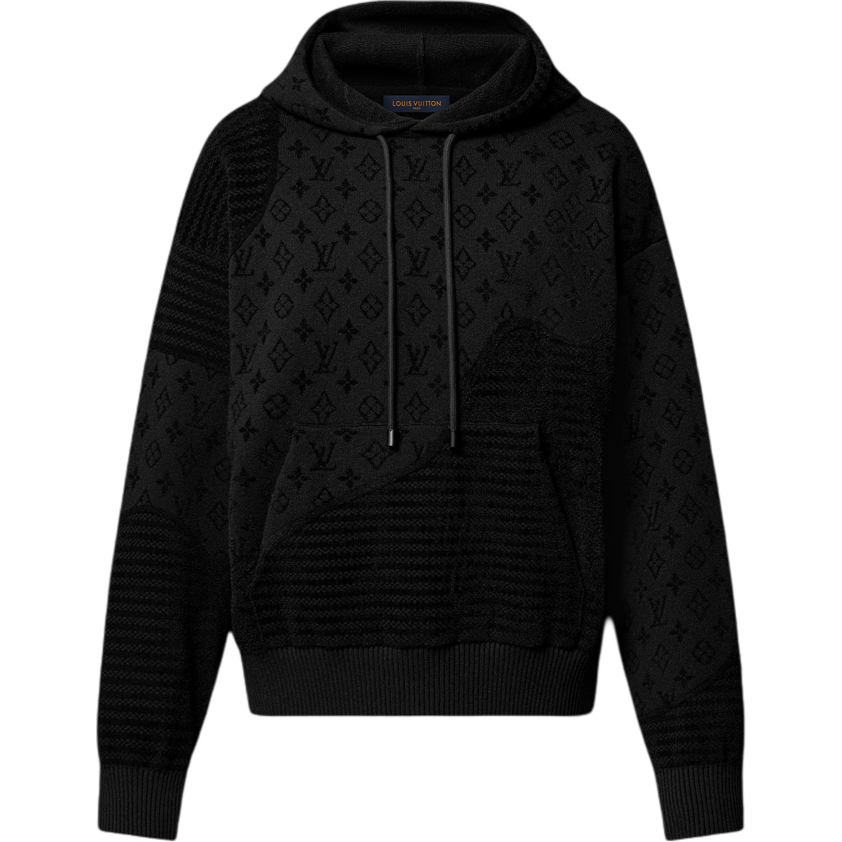 

Графический жаккардовый худи LOUIS VUITTON, черный