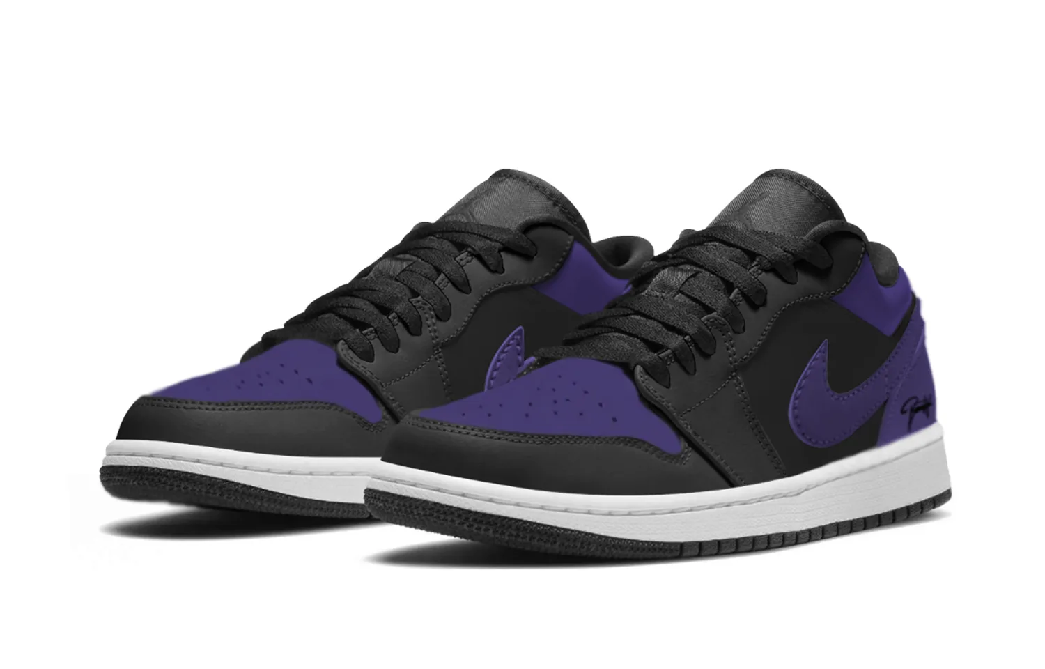 Jordan Air 1 Low top Vintage Basketball Shoes Unisex Purple — фото 4