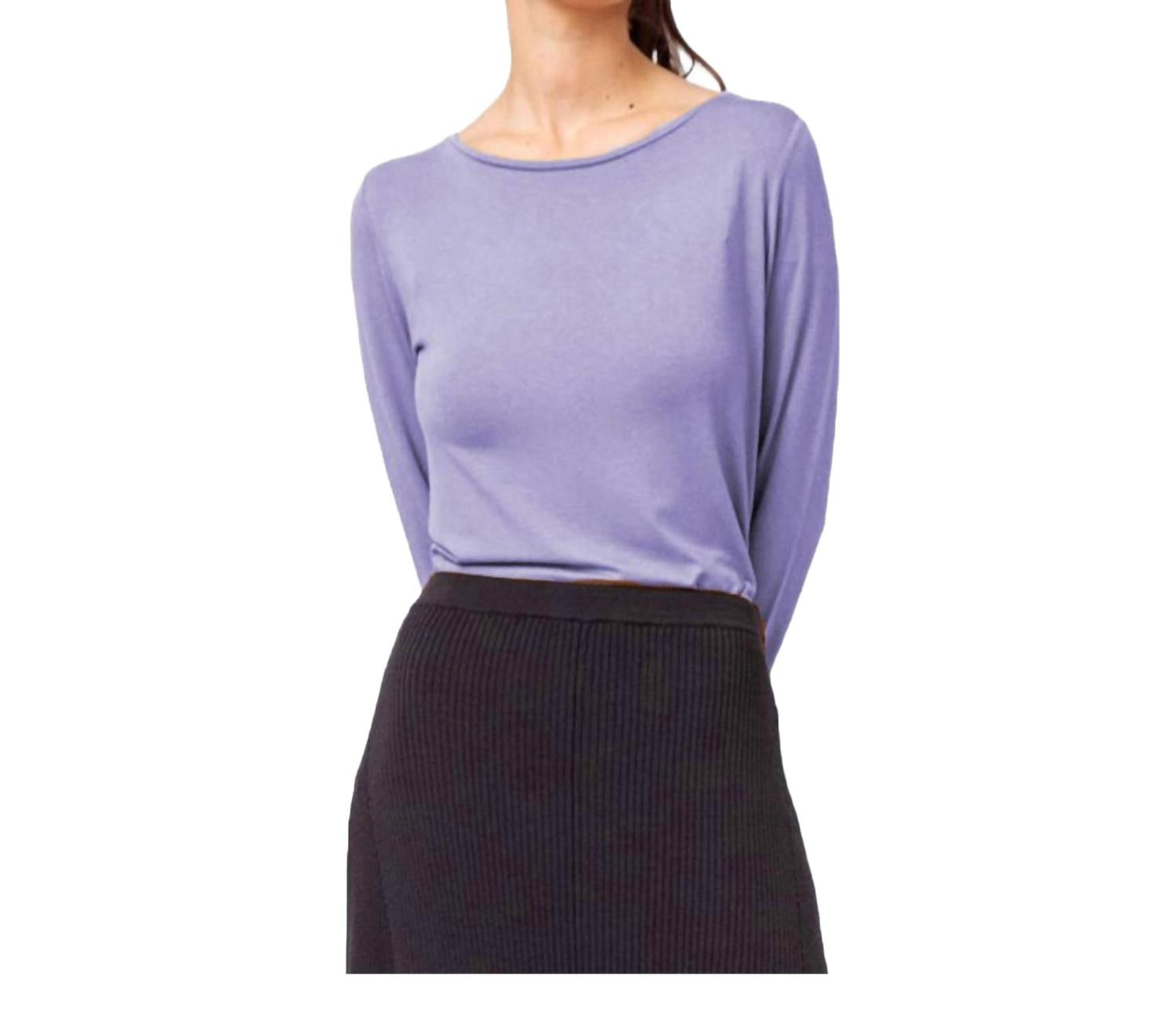 

Футболка с вырезом-лодочкой фиолетового цвета Ivko, фиолетовый