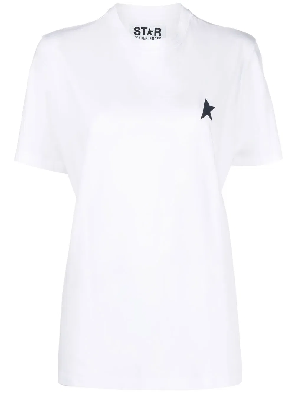 Хлопковая футболка с логотипом Golden Goose, белый