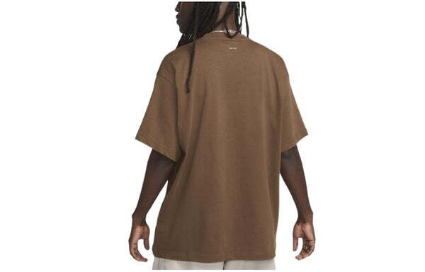 Футболка Nike Check Logo T-Shirt 'Cocoa', цвет cocoa/multi-color — фото 4