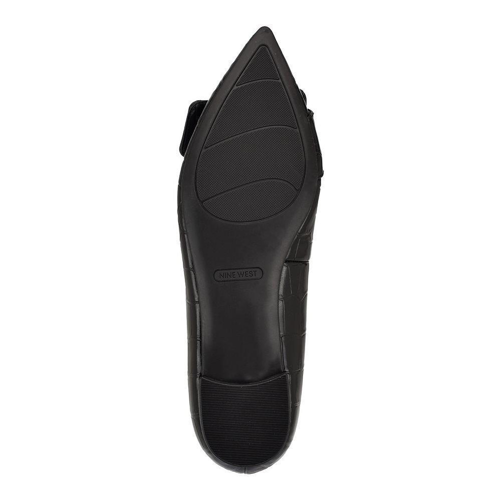 Женские туфли без шнуровки с острым носком Nine West Jesike на плоской подошве, цвет Dark Blue Tweed — фото 3