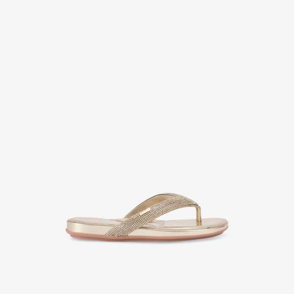 Сандалии Carvela Riviera с плетением и украшениями из страз, золотой