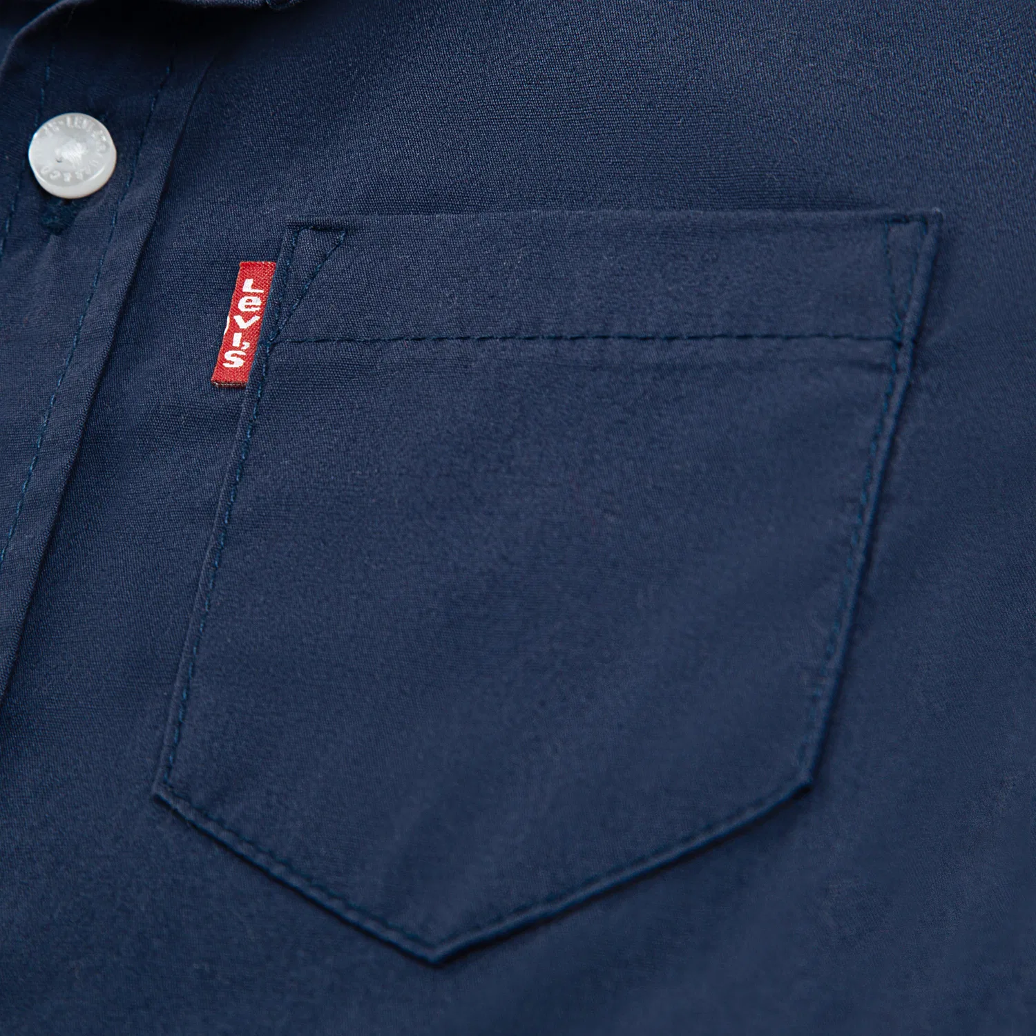 Тканая рубашка с коротким рукавом для мальчиков 4-7 лет Levi's, Blue — фото 3