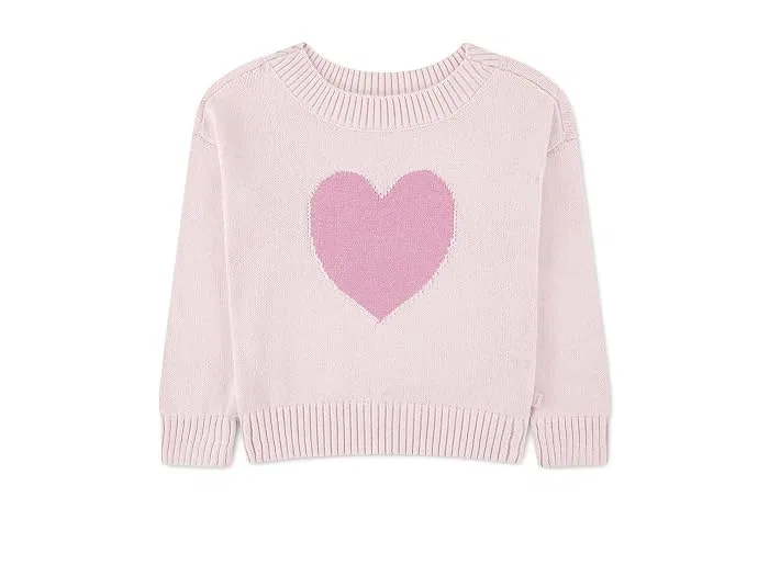 Свитер оверсайз с сердцем abercrombie kids, Chalk Pink