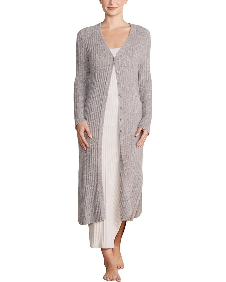 

Свитер Barefoot Dreams CozyChic Lite Pointelle Long Cardigan, цвет Pewter