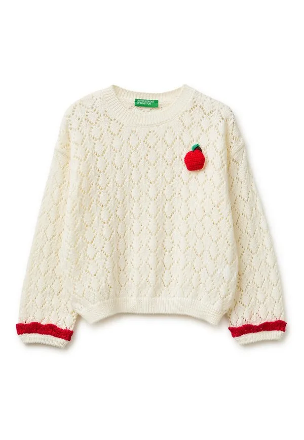 Свитер с фруктовым аппликацией United Colors Of Benetton, White