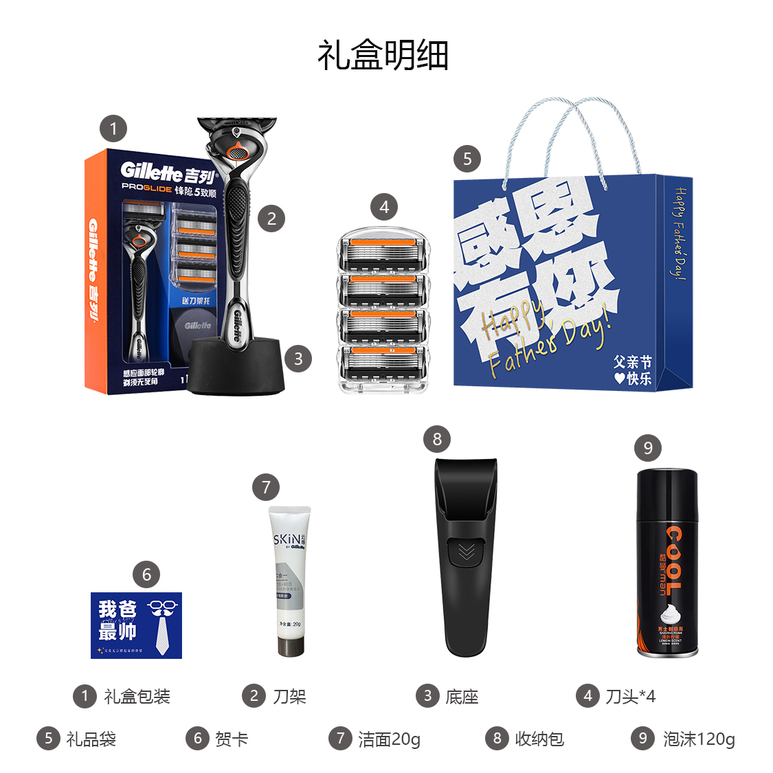 Бритвенные станки Zhi Shun Gravity Box ручные Gillette — фото 4