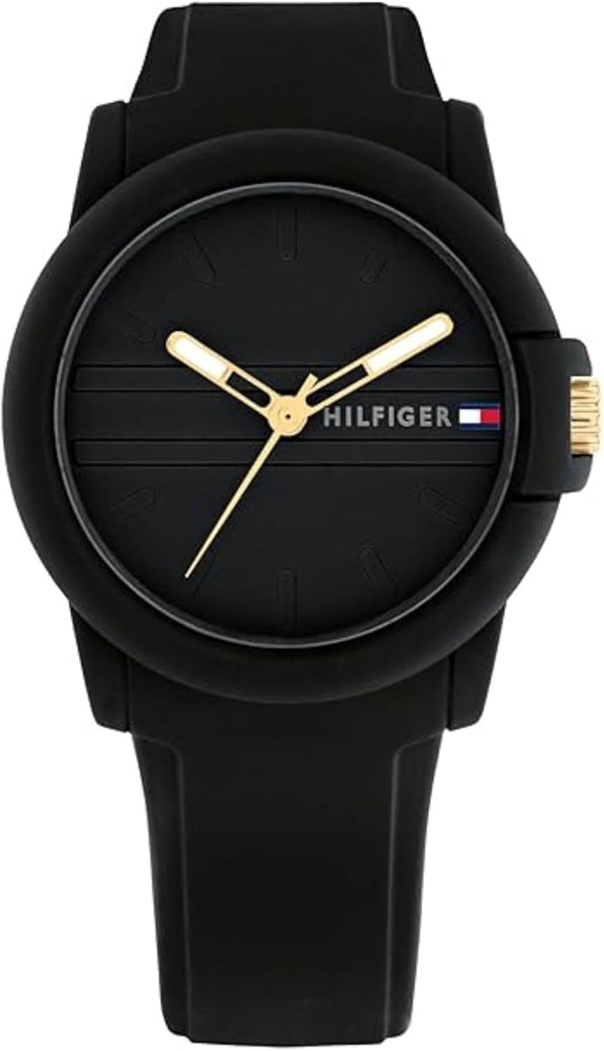 

Спортивные часы Tommy Hilfiger для женщин - повседневные наручные часы с 3-часовым запасом хода для нее - силиконовый ремешок - водонепроницаемость до 3 атм/30 метров - премиальная мода для повседневного ношения - 36 мм, Black