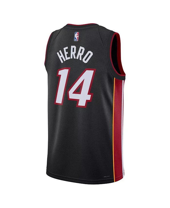 Мужская и женская баскетбольная майка Tyler Herro Miami Heat в черном цвете - Swingman, Icon Edition Nike — фото 2