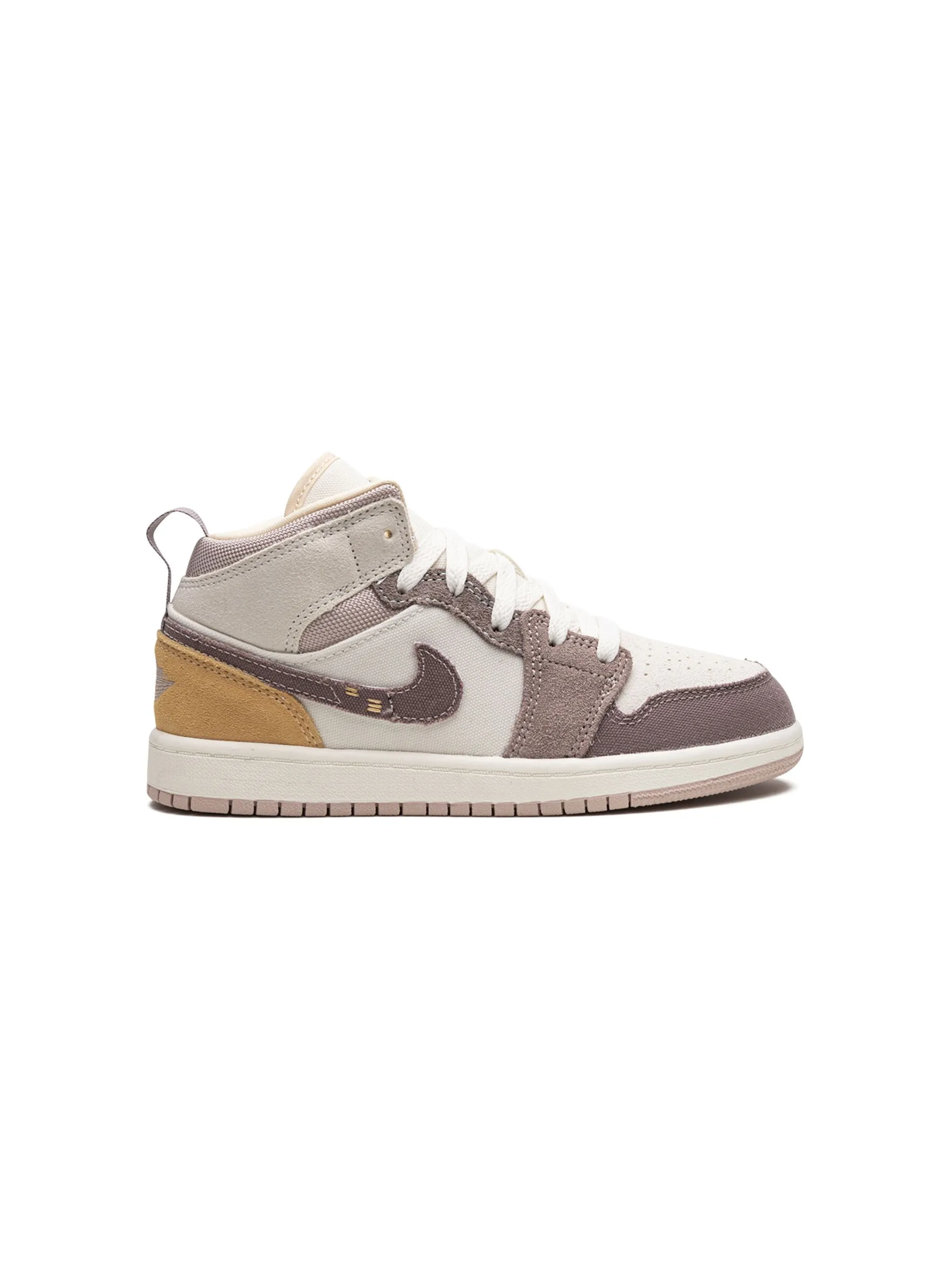 Кроссовки Air Jordan 1 Mid Craft SE Taupe Haze Jordan Kids, белый — фото 2