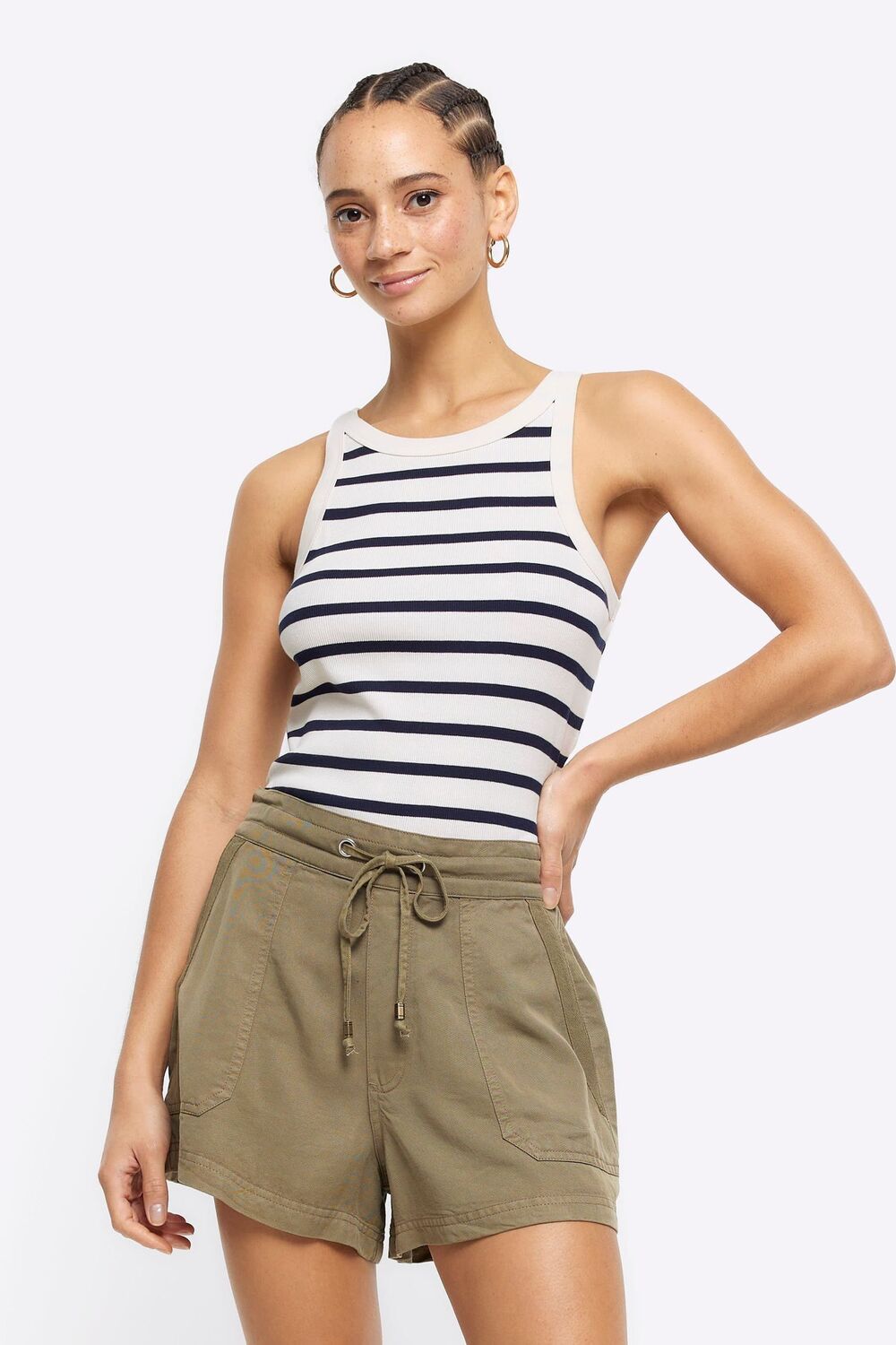 

Свободные повседневные шорты из лиоцелла River Island, зеленый