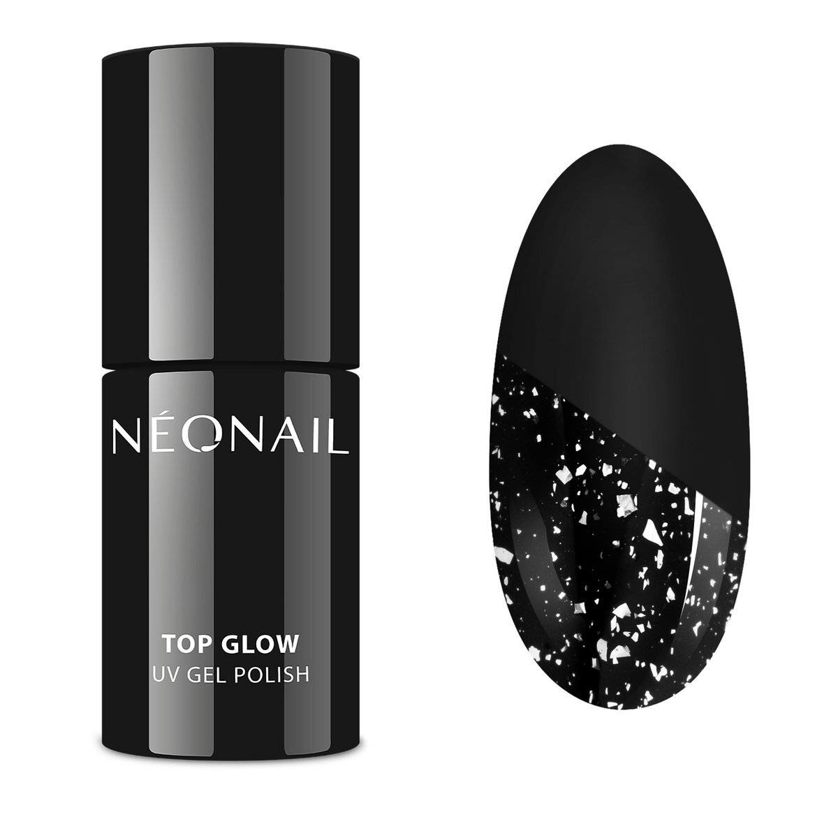 

NEONAIL Top Hybrid Top Glow SILVER FLAKES 7,2 мл