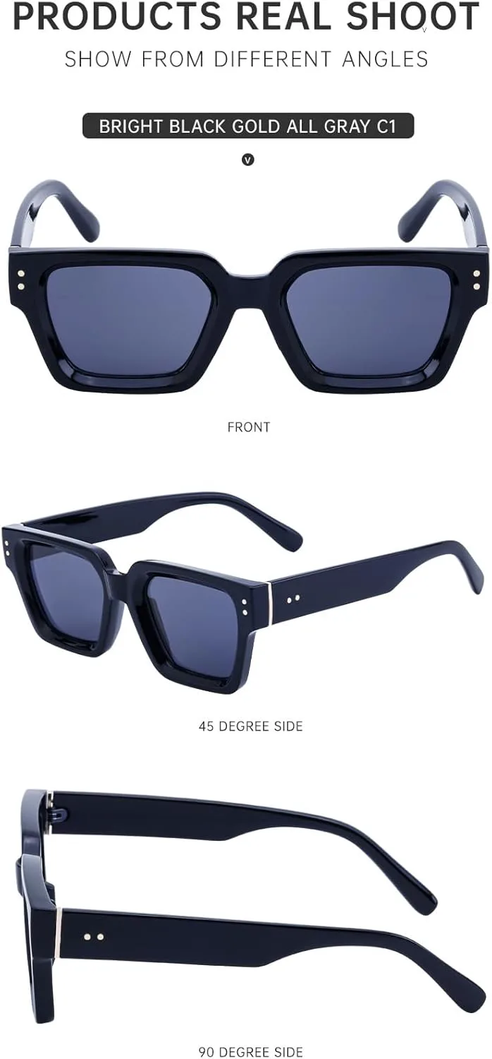 

Женские ретро-солнцезащитные очки европейского и американского образца в бокс-сете - защита от УФ-излучения UV400, стиль ретро для уличной фотографии GFYFJXJT, C9