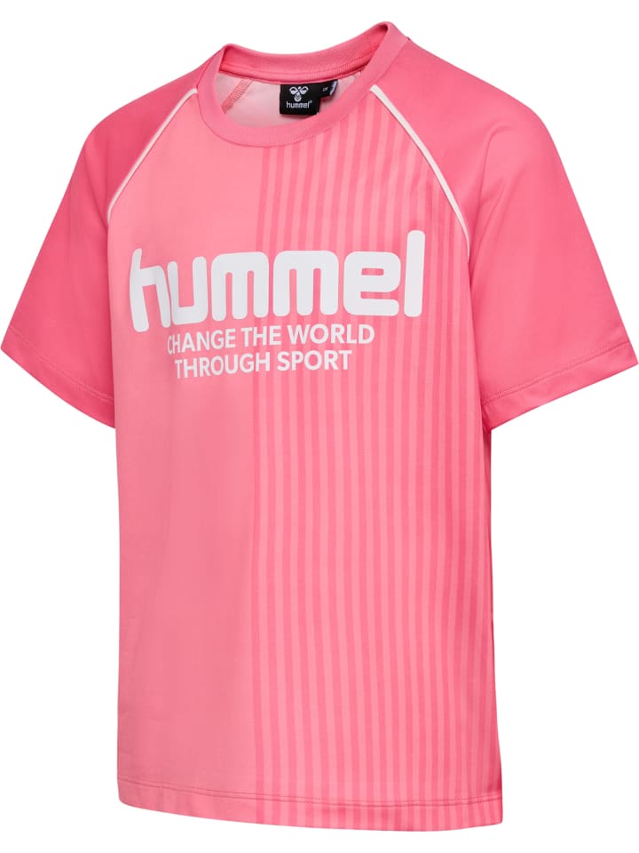 Футболка Hummel Hmlmexine детская в цвете ГЕРАНИЕВЫЙ РОЗОВЫЙ Hummel — фото 4