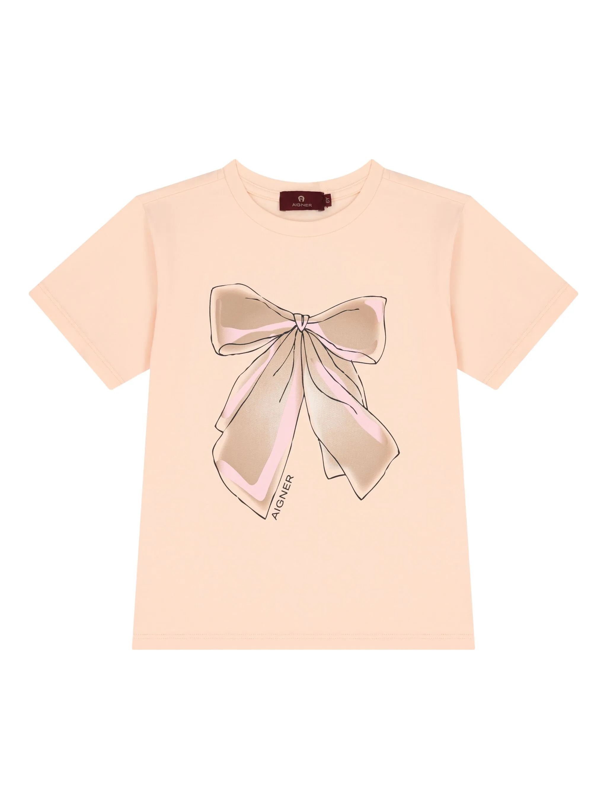 

Футболка с принтом Aigner Kids, розовый