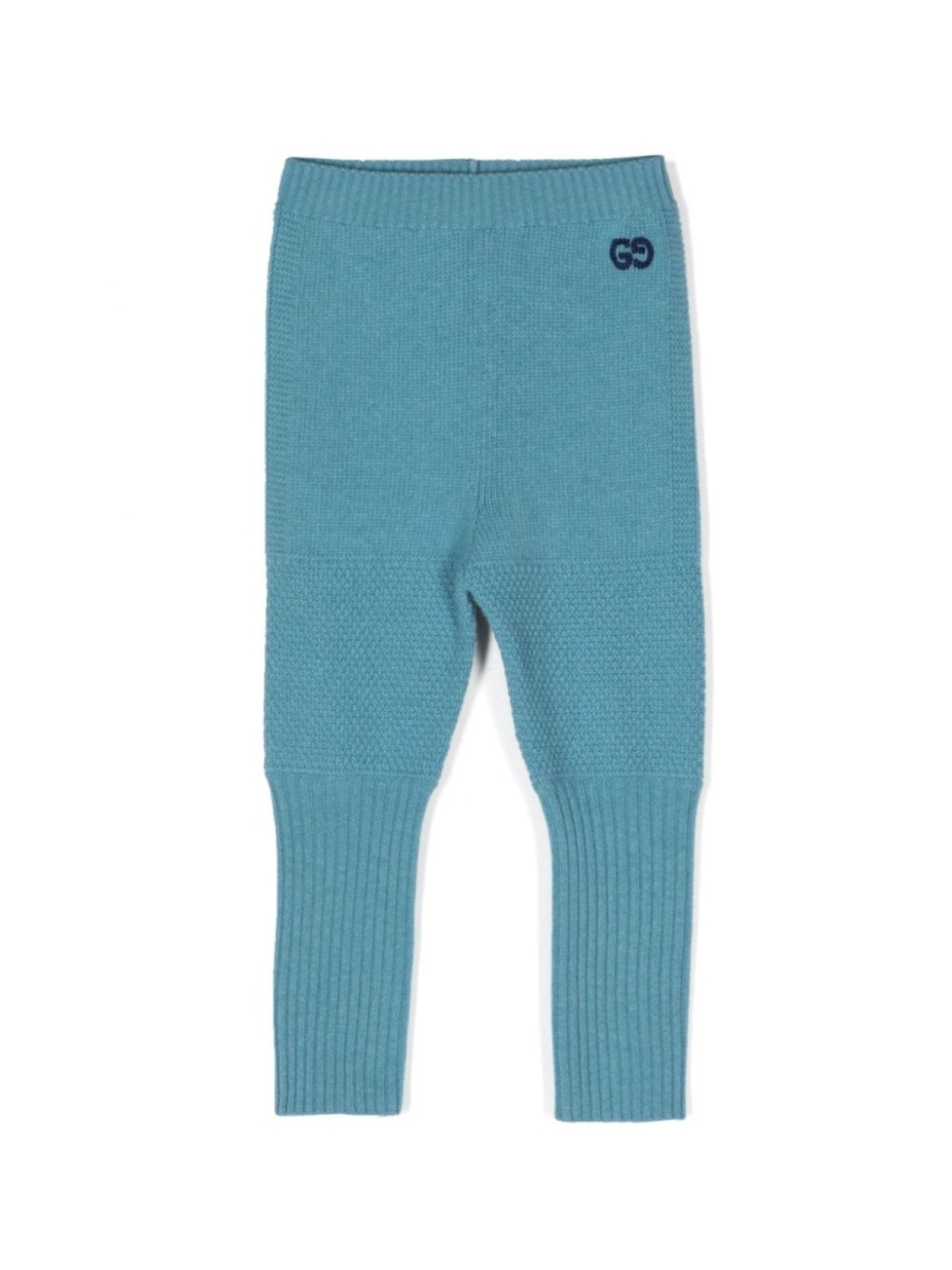 

Gucci Kids трикотажные брюки с вышивкой Interlocking G, синий