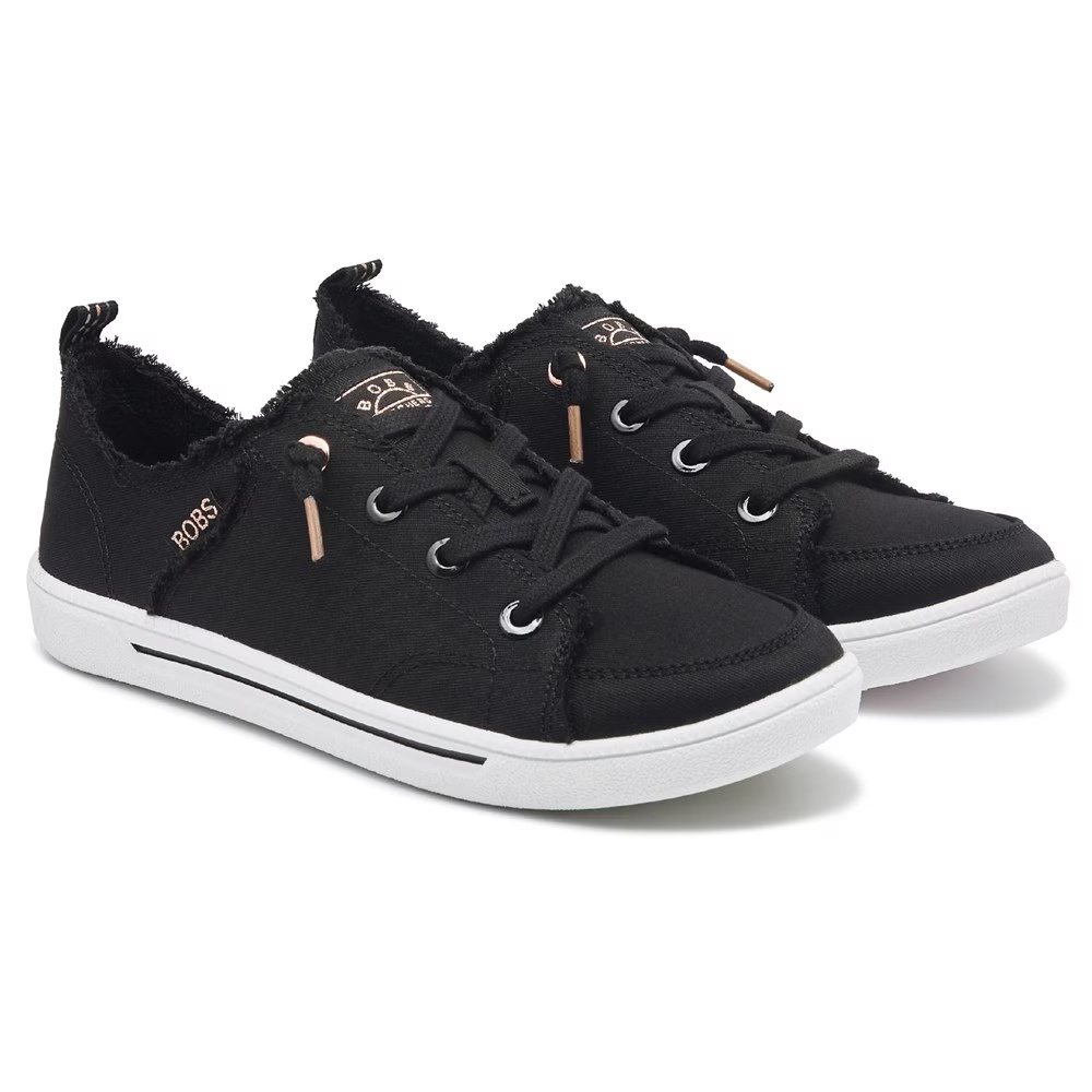 Кеды на платформе Bobs b cute 2.0 slip on canvas sneaker Skechers, black canvas