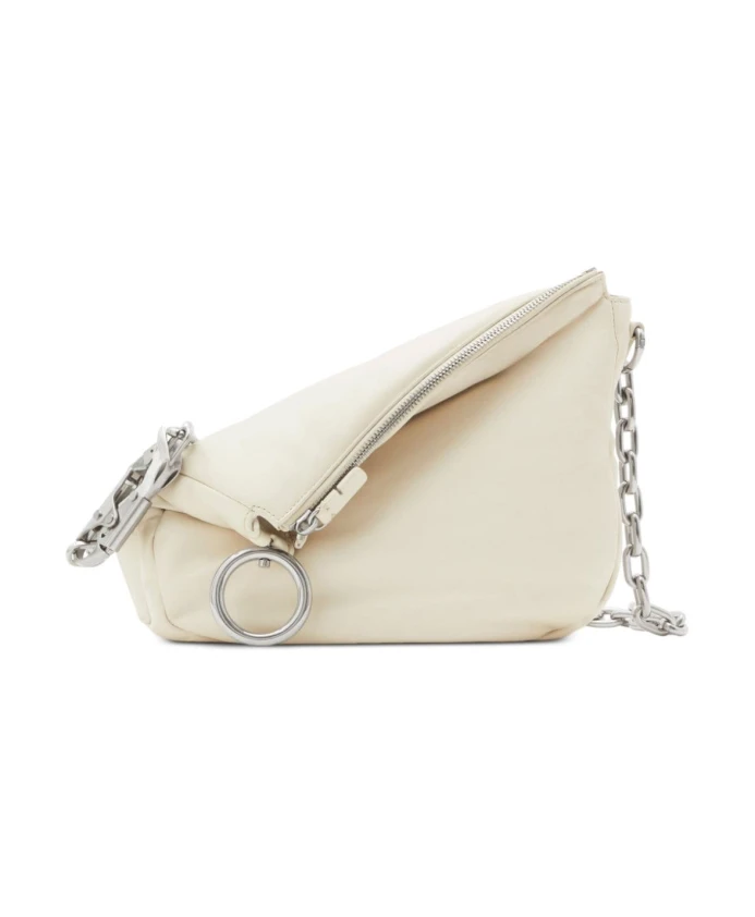 

Сумка на плечо из кожи ягненка с украшением в виде кольца Burberry, бежевый