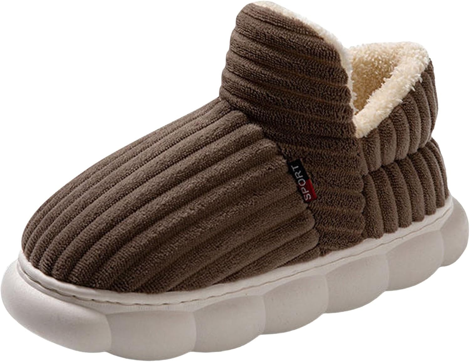 

Мужские пушистые домашние тапочки с подкладкой из искусственного меха, нескользящие тапочки для женщин для дома и улицы Generic, A01coffee