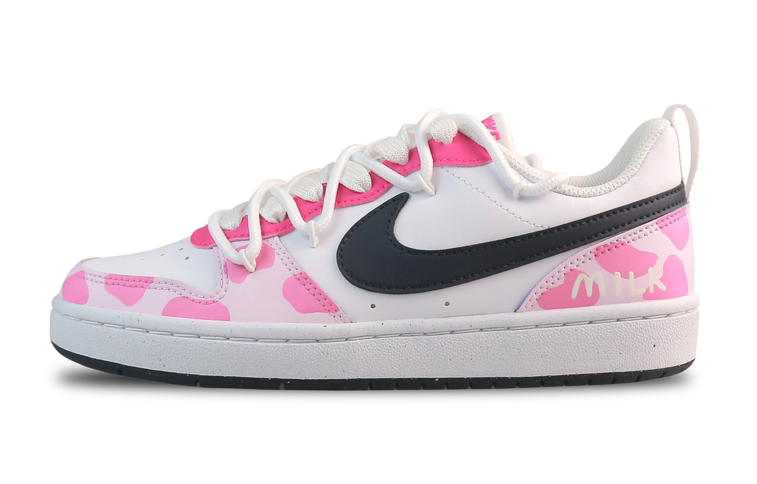 

Кроссовки Nike Court Borough Skateboard Shoes Women's Low-Top White Pink, Розовый, Кроссовки Nike Court Borough Skateboard Shoes Women's Low-Top White Pink