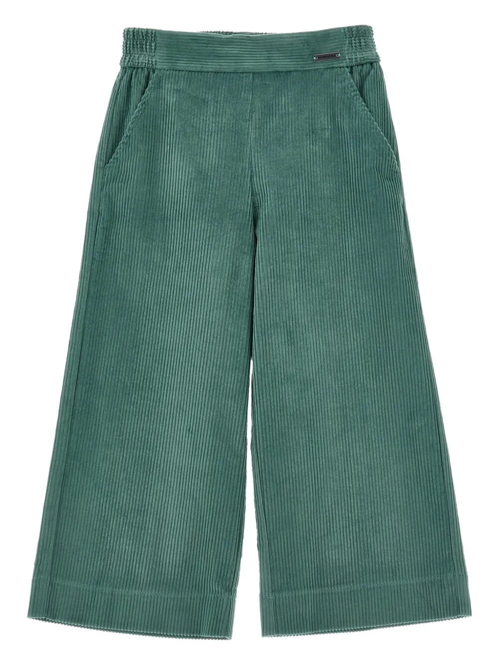 

Вельветовые брюки широкого кроя Monnalisa, зеленый