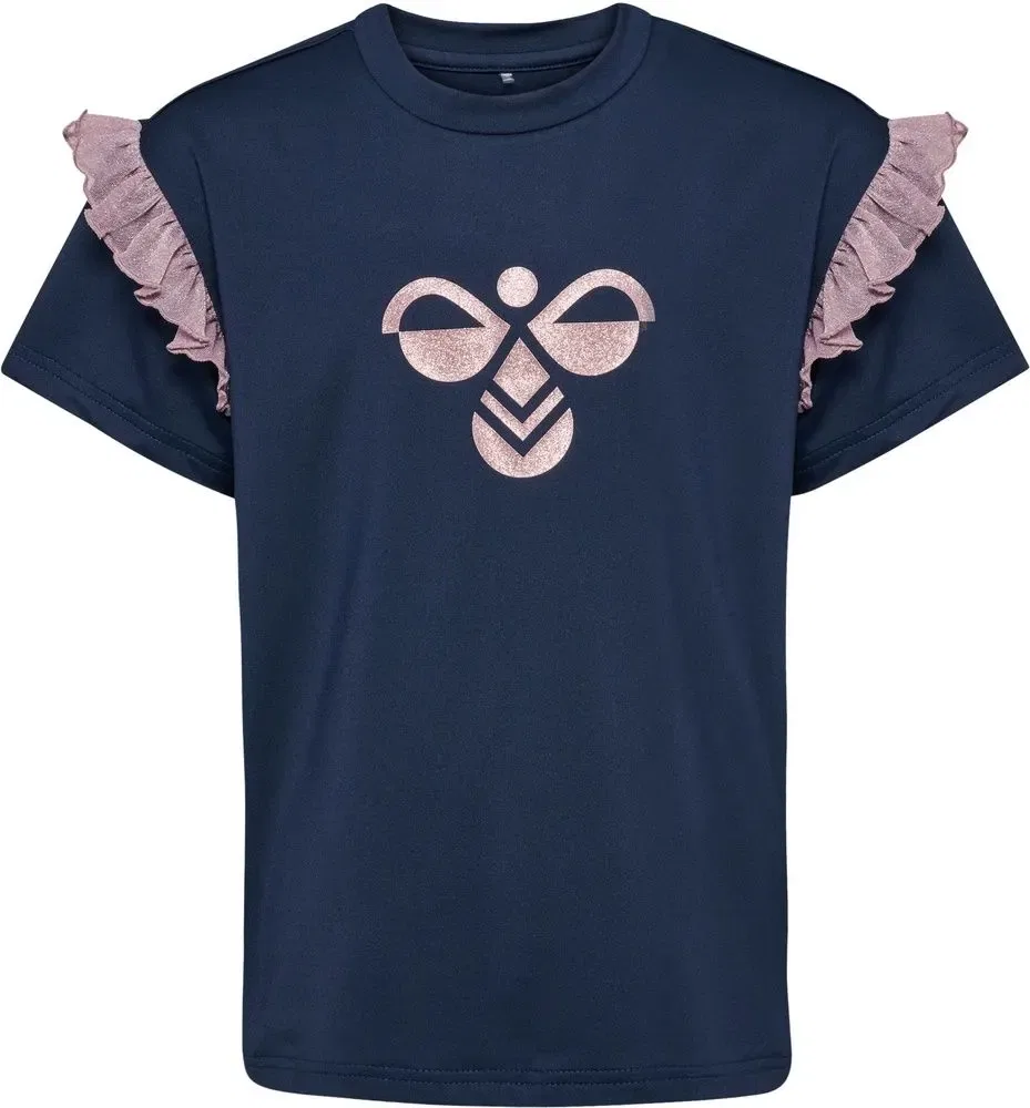 Футболка детская с блестками, Hummel, черный