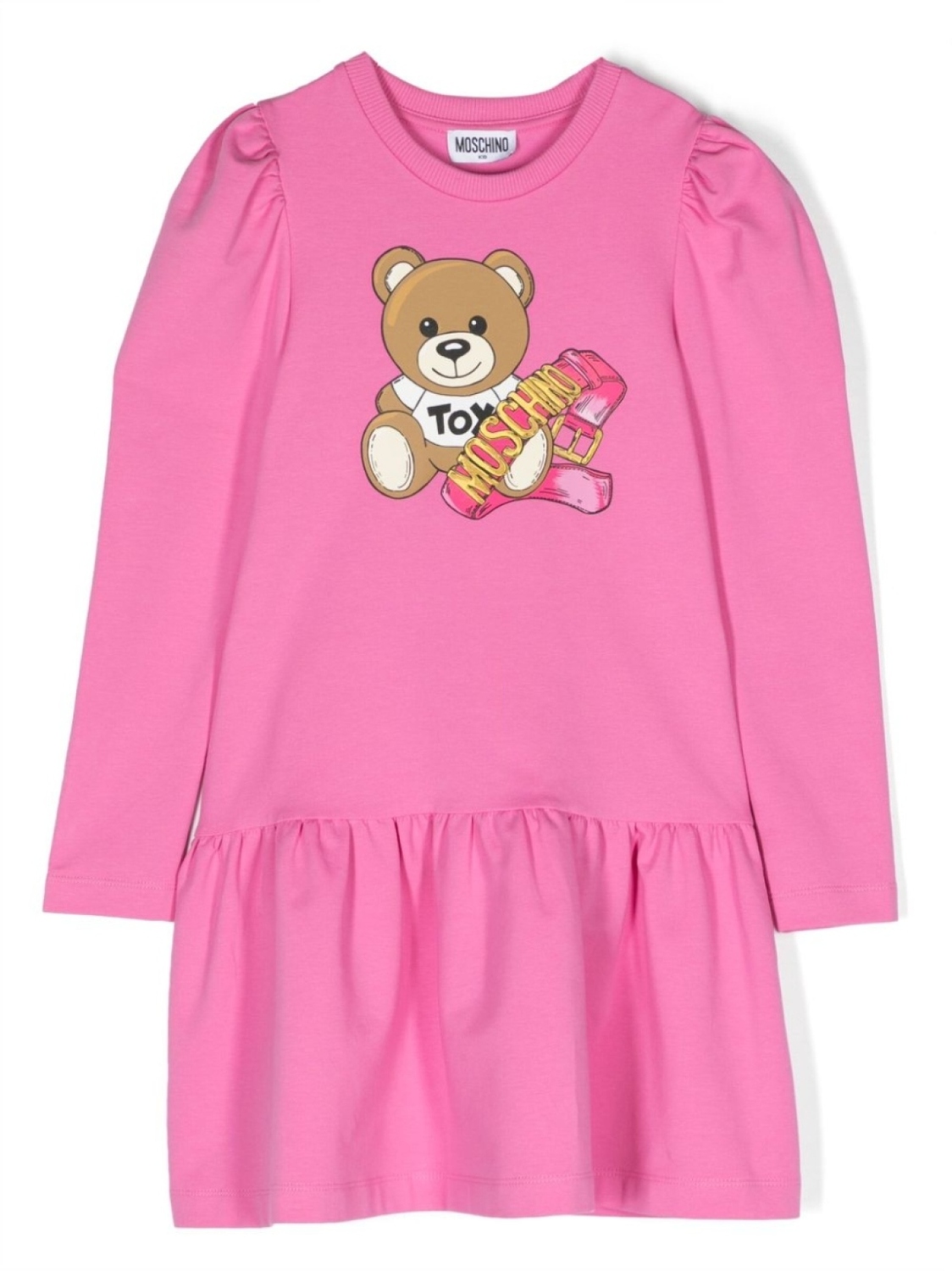 

Moschino Kids платье мини с принтом Teddy Bear, розовый