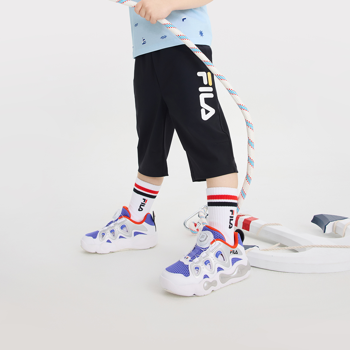 Шорты Children Aged 3 7 Years Old FILA KIDS, синий — фото 4