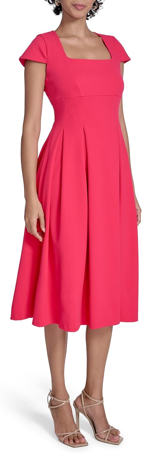 

Женское вечернее платье миди с квадратным вырезом Calvin Klein, Lipstick