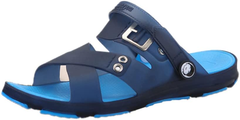 

MATERUIEYES Летние дышащие мужские сандалии, пляжная обувь, удобные тапочки для моря, синий