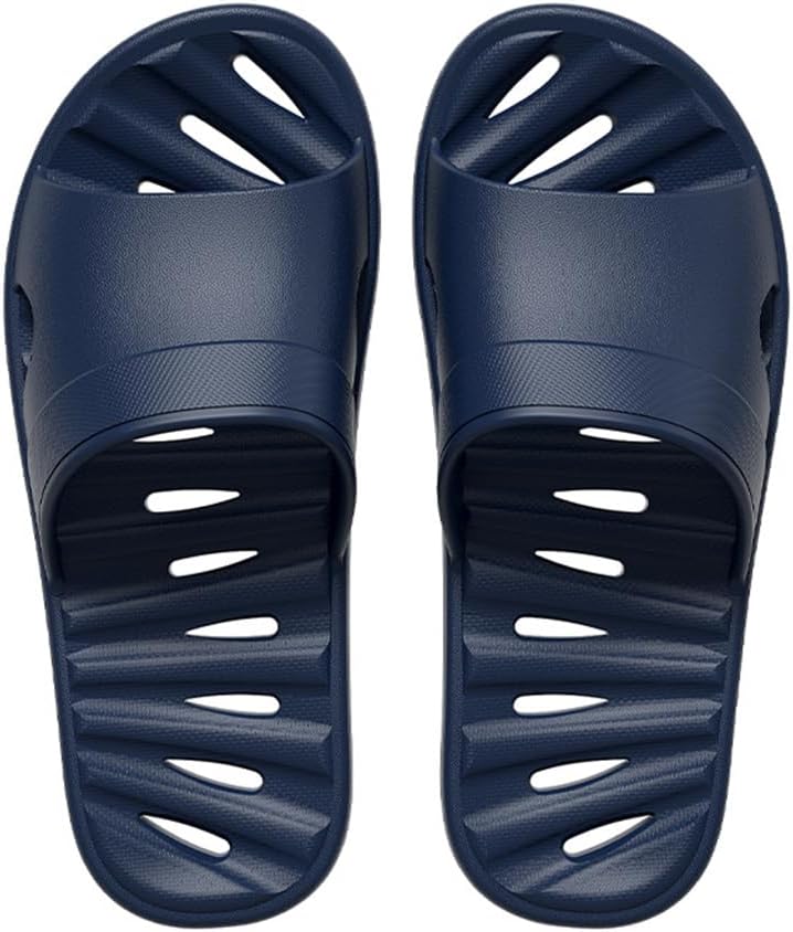 

Унисекс шлепанцы для душа BYDZKJ с дренажными отверстиями, быстро сохнут, нескользящие, для дома, спальни, бассейна, легкие пляжные сандалии с мягкой подошвой, открытым носком, домашние тапочки, темно-синий