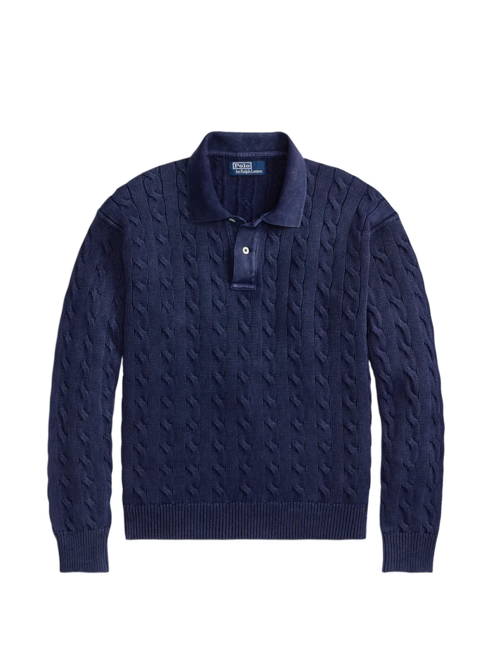 

Рубашка поло фактурной вязки Polo Ralph Lauren, синий