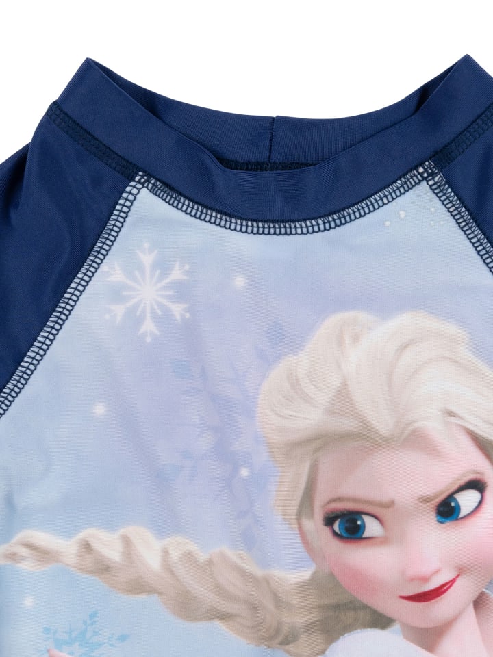 Футболка для плавания Frozen, защита от ультрафиолета 30, длинный рукав, синяя Disney Frozen — фото 4