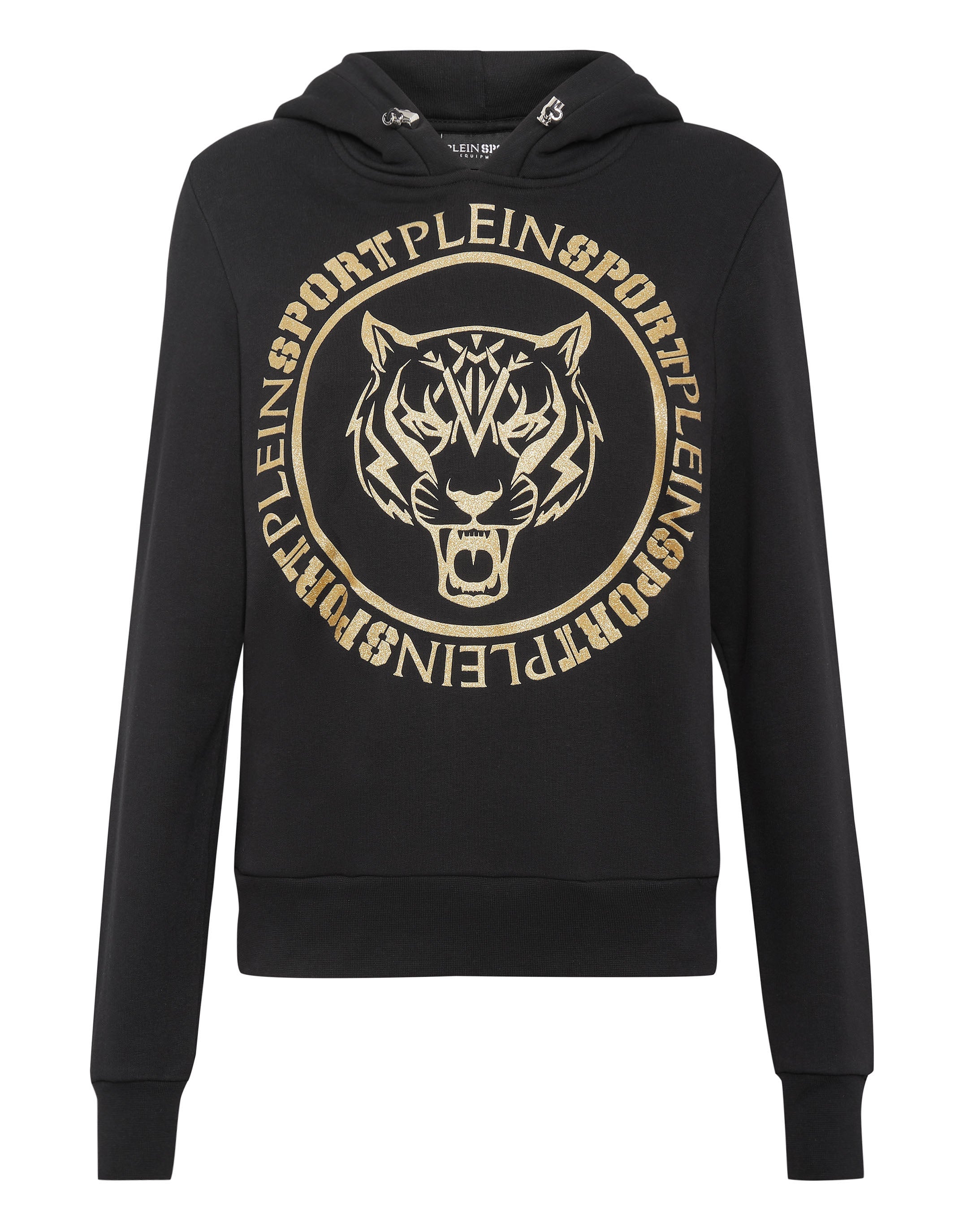 

Толстовка с капюшоном Тигр PLEIN SPORT, черный
