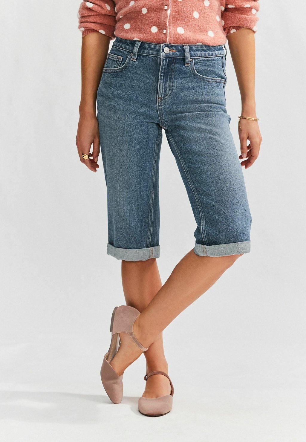 

Джинсовые шорты KNEE LENGTH BERMUDA Next, синий