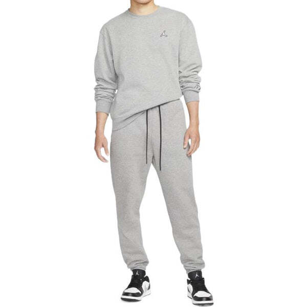 Толстовка Men's Jordan Fleece Lined Athleisure Casual Sports Long Sleeves Solid Color Embroidered Pullover Gray, мультиколор — фото 2