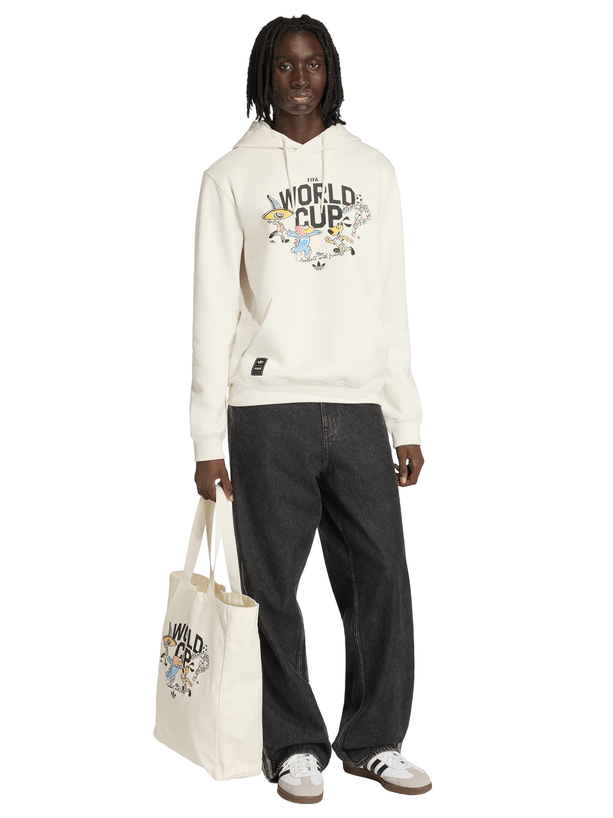 Adidas Originals Толстовка 'Maskottchen' в белом цвете — фото 3