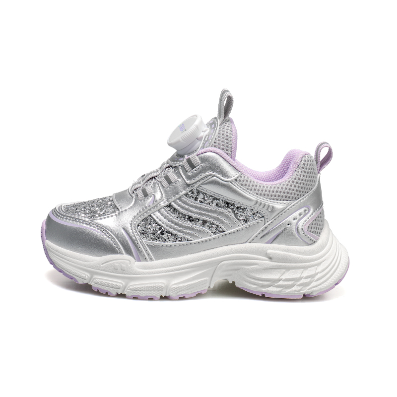 

Скользоустойчивые амортизирующие и дышащие низкие детские кроссовки Kids' ST&SAT, серебристо-фиолетовый