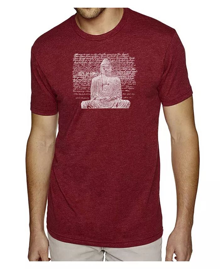 

Футболка мужская премиум-класса Word Art - Zen Buddha LA Pop Art, красный
