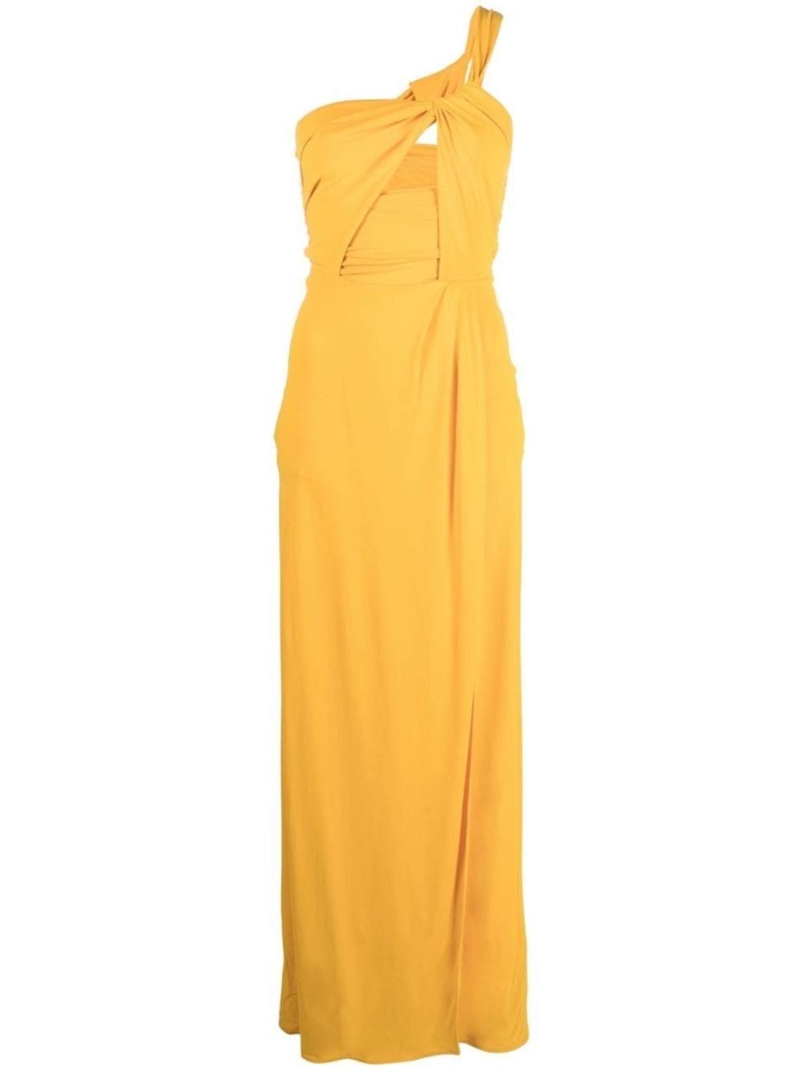

Patrizia Pepe one-shoulder long dress, оранжевый