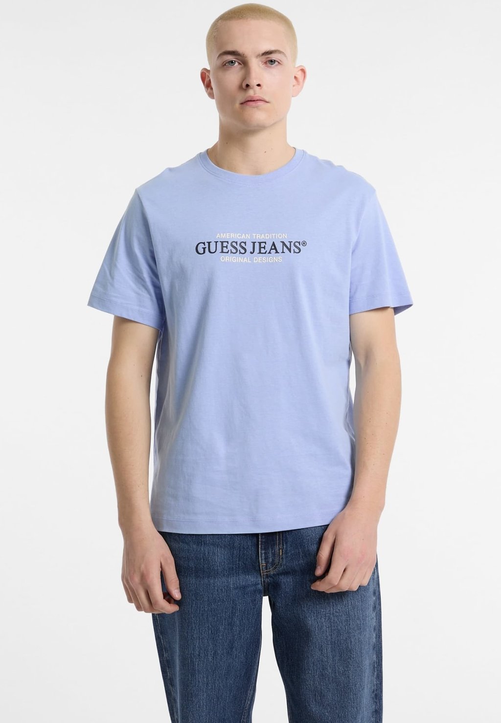 

Футболка с принтом AMERICAN TEE Guess Jeans, синий