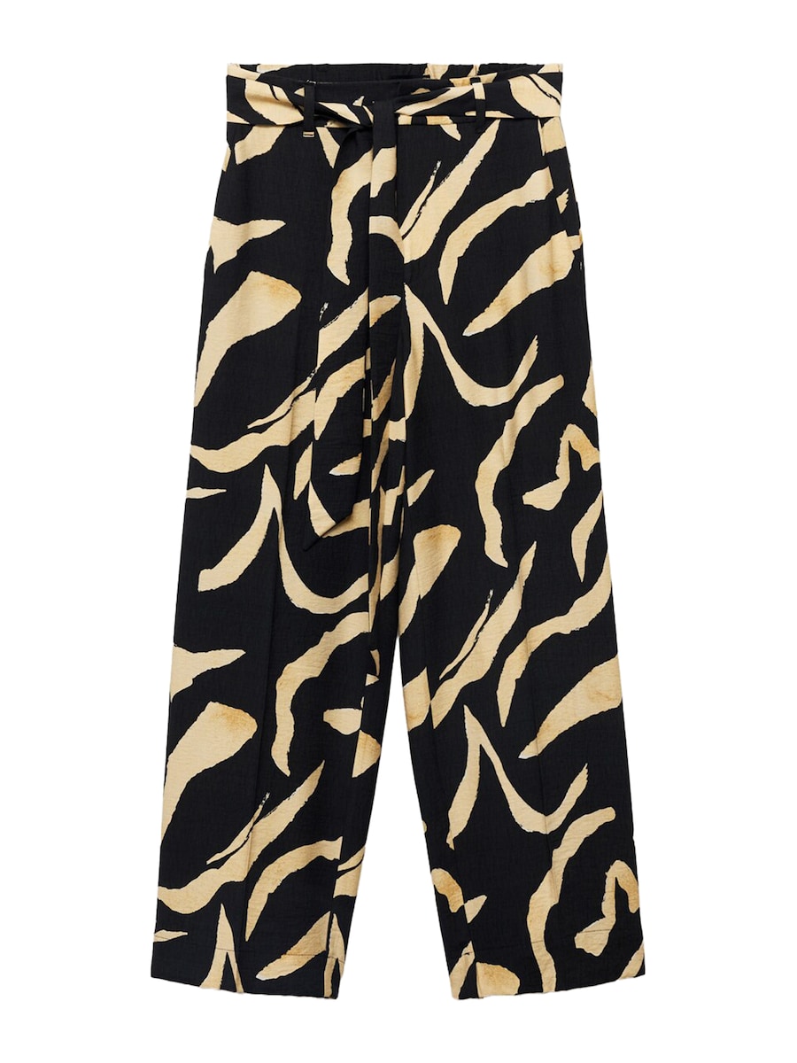 

Широкие брюки MANGO PLUMAS, черный