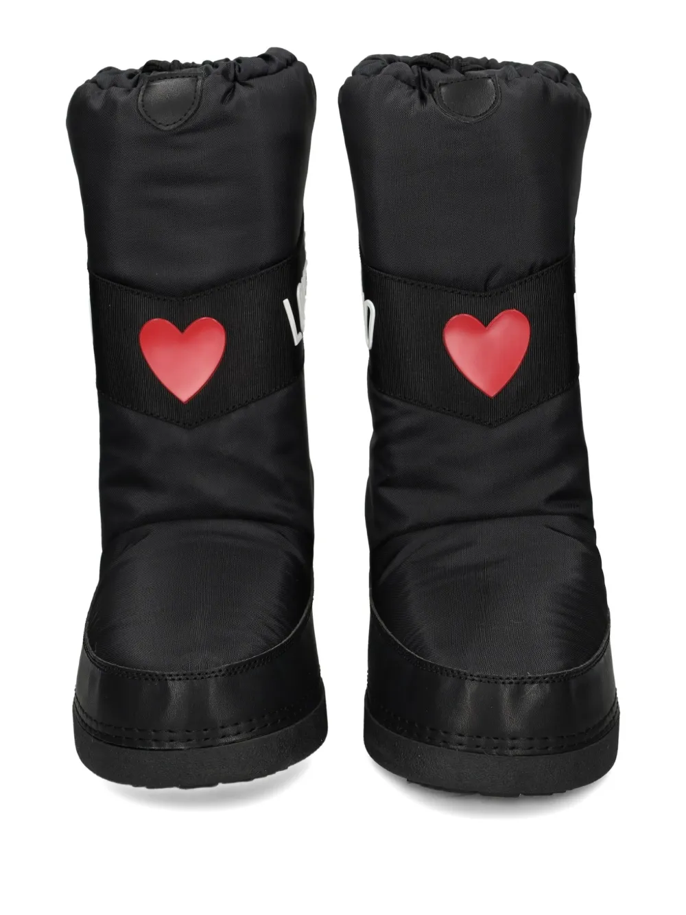 Зимние сапоги с логотипом в форме сердца Love Moschino, черный — фото 3