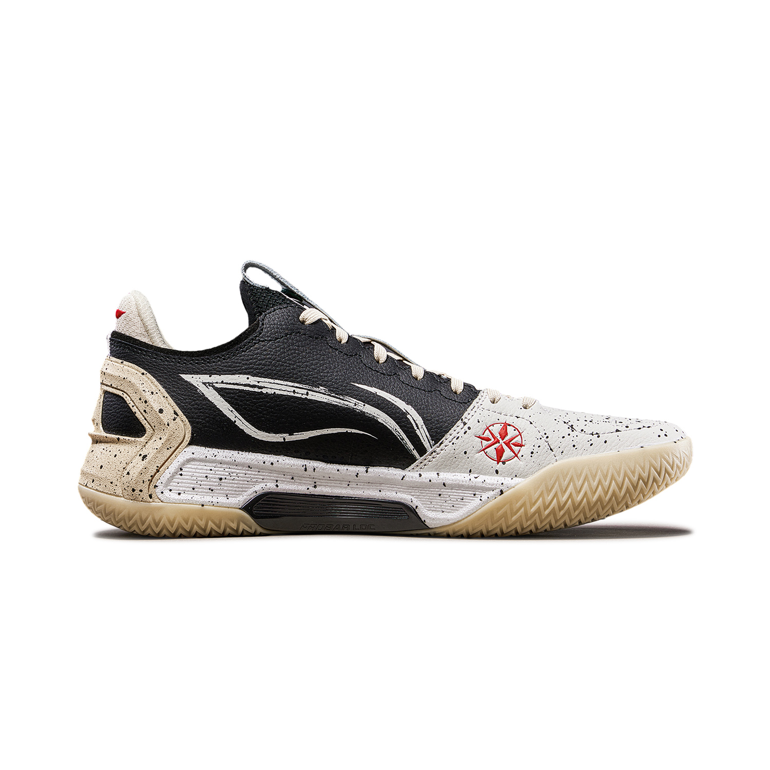 LiNing Blade 4V2 Амортизирующие Противоскользящие Износостойкие Низкие Баскетбольные Кроссовки Мужские Белый Черный, Туманный Белый/Черный — фото 2