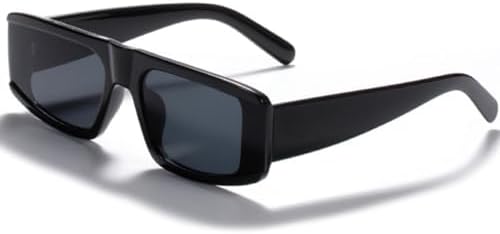 

Прямоугольные солнцезащитные очки в стиле ретро для мужчин и женщин, модные солнцезащитные очки с леопардовым принтом, женские солнцезащитные очки UV400 MTZJH, Black Grey