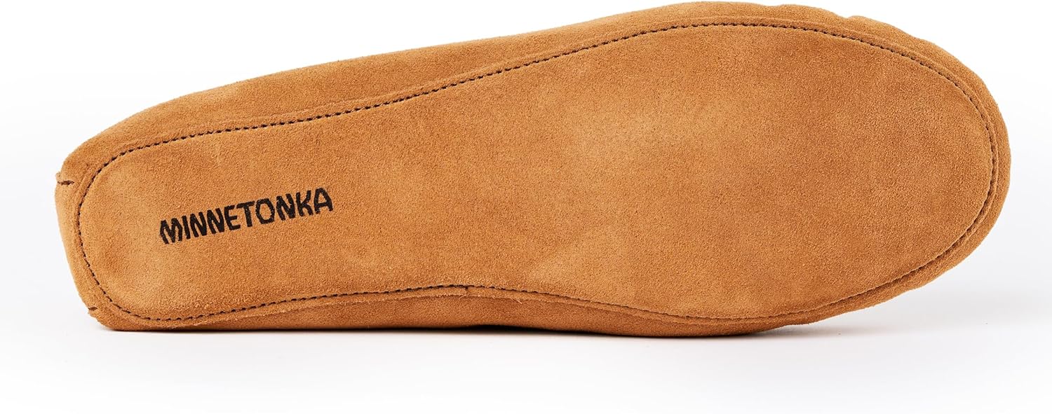 Мужские мокасины Minnetonka из овчины с мягкой кожаной подошвой, Tan - Venetian — фото 3