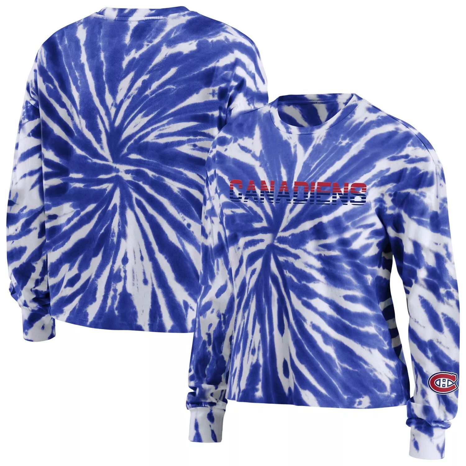 

Женская футболка WEAR by Erin Andrews Темно-синяя футболка с длинными рукавами Montreal Canadiens Tie Dye, Синий, Женская футболка WEAR by Erin Andrews Темно-синяя футболка с длинными рукавами Montreal Canadiens Tie Dye