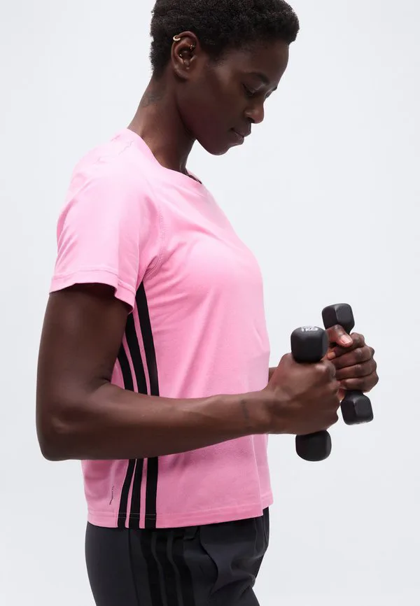 Спортивная футболка с круглым вырезом Adidas Performance, Tropic Bloom/Black — фото 4