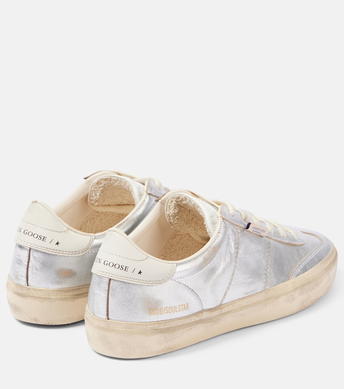 Кроссовки из металлизированной кожи Soul-Star Golden Goose, Silver/White/Milk — фото 2